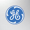 General Electric Logo auf Metallhintergrund
