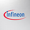Infineon Logo auf Metallhintergrund