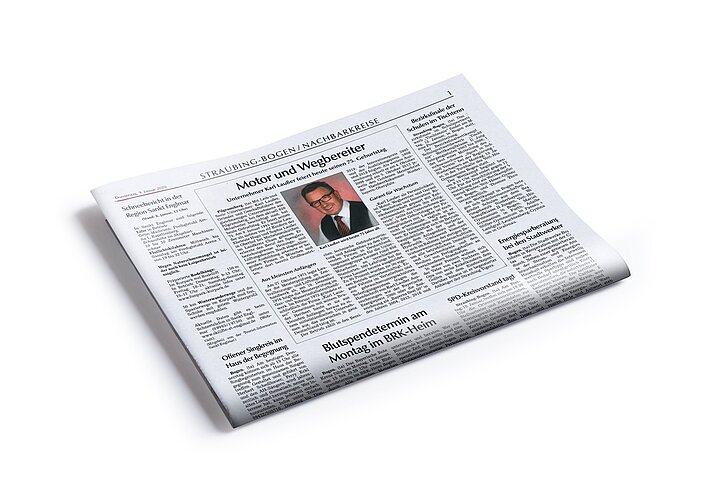 Zeitungsartikel über Karl Lauser.