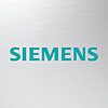 Siemens Logo auf Metallhintergrund