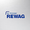 Rewag Logo auf Metallhintergrund