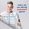 Flyer zum Tag der Ausbildung bei Lausser mit Aufschrift "Weil es um deine Zukunft geht"